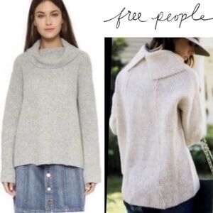 Free People Sidewinder Wool Sweater Grey Size Large